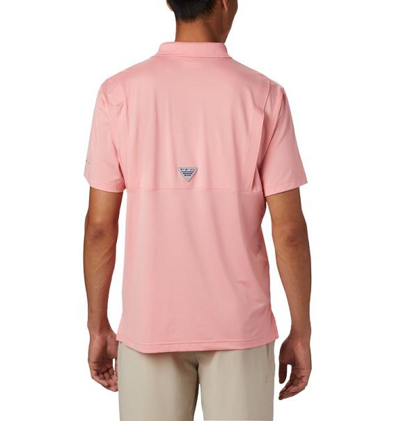 Columbia PFG Skiff Cast Polo Pink For Men's NZ35209 New Zealand